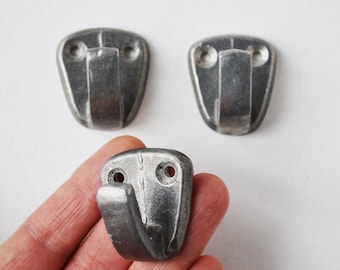 Zestaw 3 metalowych haczyków ściennych w stylu vintage