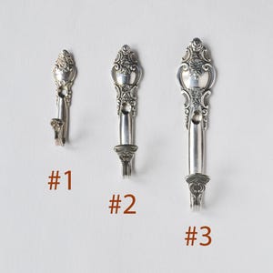 Vintage Silver Plated Spoon Hook: Floral Kitchen Decor
