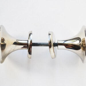Vintage Metal Door Knobs, Interior Door Handles, Mid Century Hardware, Soviet 1970s, Retro Home Renovation, Industrial Decor image 3