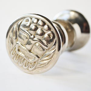 Vintage Metal Door Knobs, Interior Door Handles, Mid Century Hardware, Soviet 1970s, Retro Home Renovation, Industrial Decor image 4