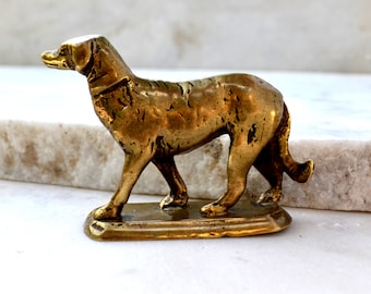 Vintage brass dog, miniature figurine