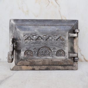 Antique wood fired oven door, Cast iron stove door