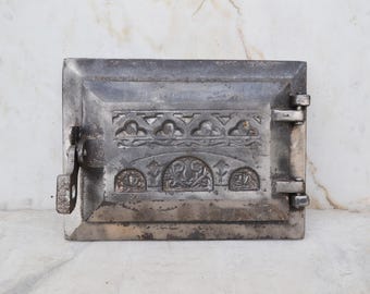 Antique wood fired oven door, Cast iron stove door