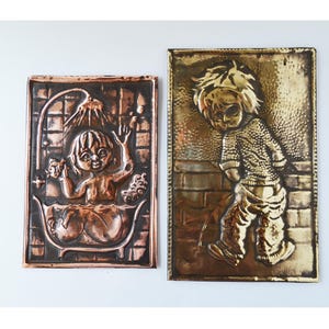 Set of 2 Vintage Restroom Sign and Bathroom Sign, Vintage Wall Decor
