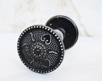 Vintage door knobs, Black interior door handle