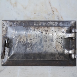Cast iron wood fired oven door, Antique fireplace door