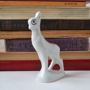 Vintage Porzellan Hirsch Figur, Bücherregal Dekor