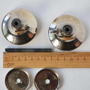 Vintage Metal Door Knobs, Interior Door Handles, Mid Century Hardware, Soviet 1970s, Retro Home Renovation, Industrial Decor image 9