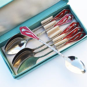 Set of vintage tea spoons from Ukraine