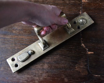 Antique brass door handle, Barn door handle