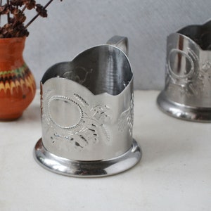 Podstakannik set of 2, Vintage tea glass holder, Tea Accessories