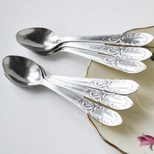 Vintage Kaffee Löffel Set, Edelstahl, kleine Löffel