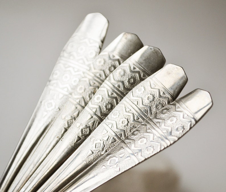 Coffee Spoon Set of 6 From Ukraine, Vintage Miniature Small Spoons, Tea