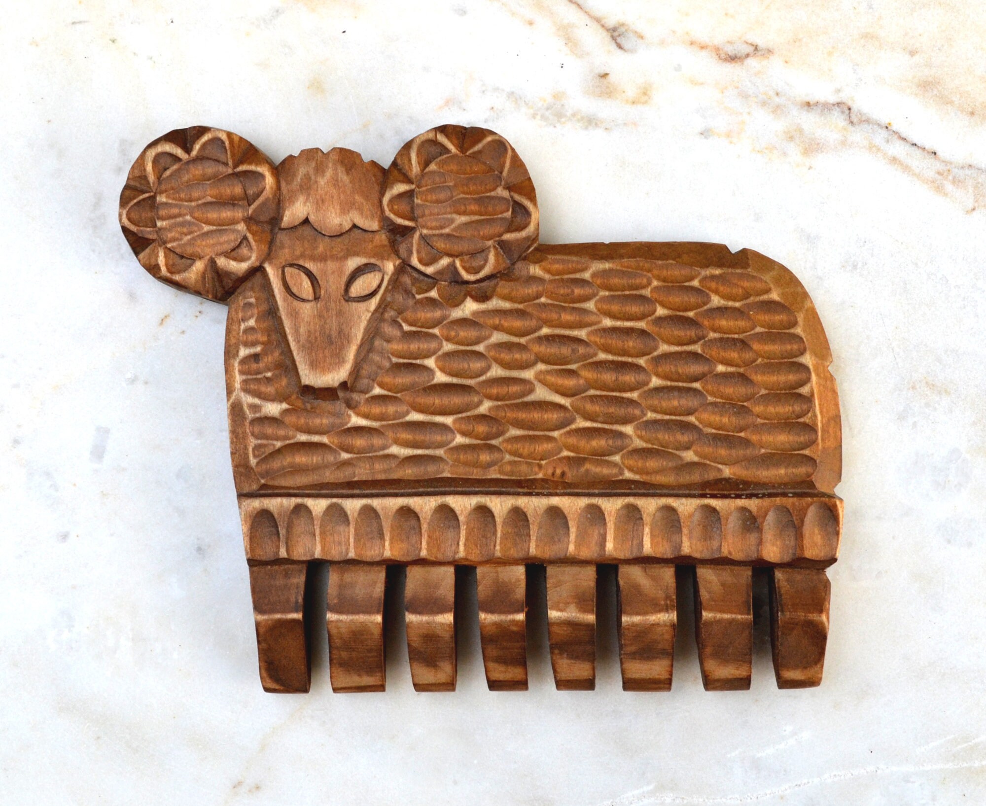 Wooden comb for sheep Sheep decor Vintage handmade Etsy