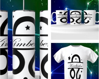 Leo Custom Zodiac Tumbler, Mug and T-Shirt Bundle