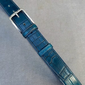 Alligator Leather Belt, Alligator Skin MEN'S Handmade Belt image 6