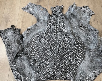Ostrich leather hide Genuine ostrich leather Tanned skin