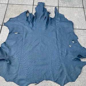 Ostrich leather hide Genuine ostrich leather Tanned skin Grade A