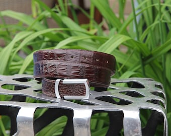 Alligator Leather Belt, Alligator Skin MEN'S Handmade Belt