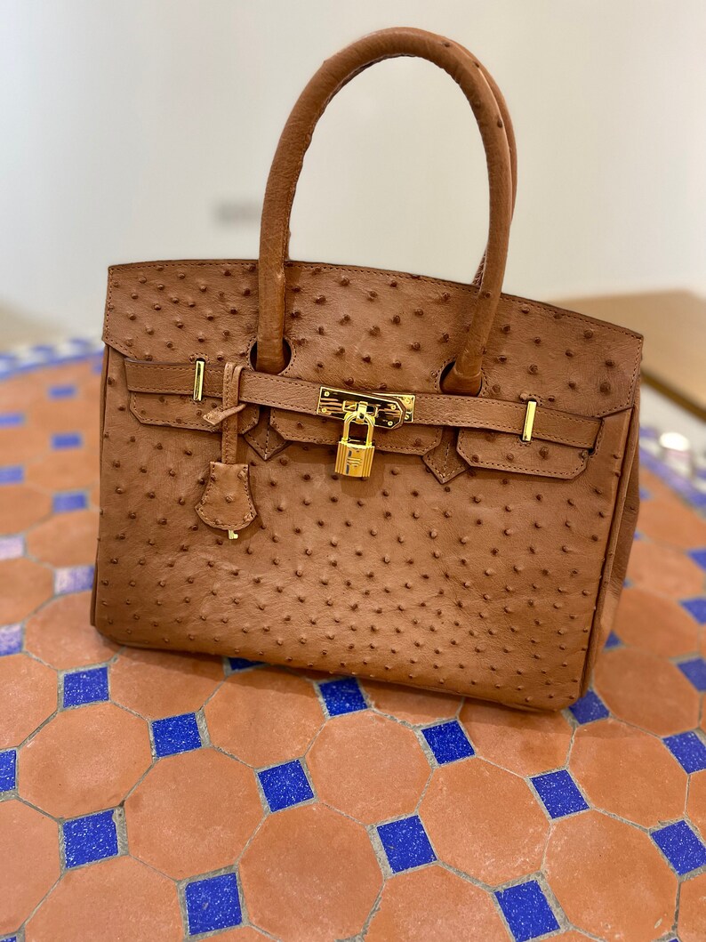 Genuine Ostrich Leather Bag Lady's Handbag Elegant Woman - Etsy