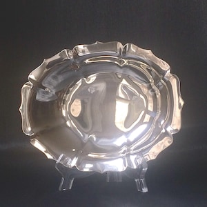 Lunt Early Dublin Silverplate Oval Lotus Dish - 8”