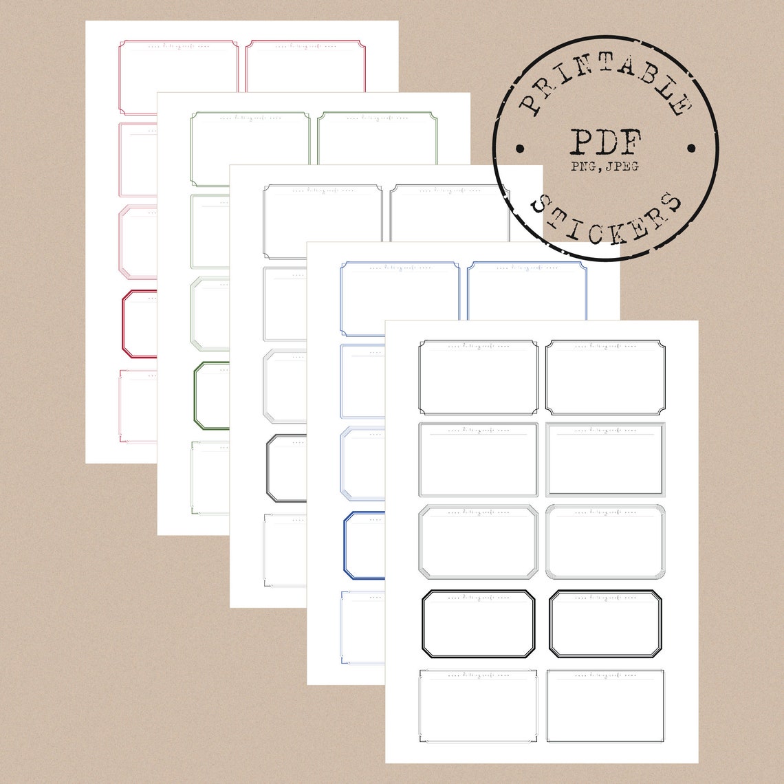 Printable Packing Labels