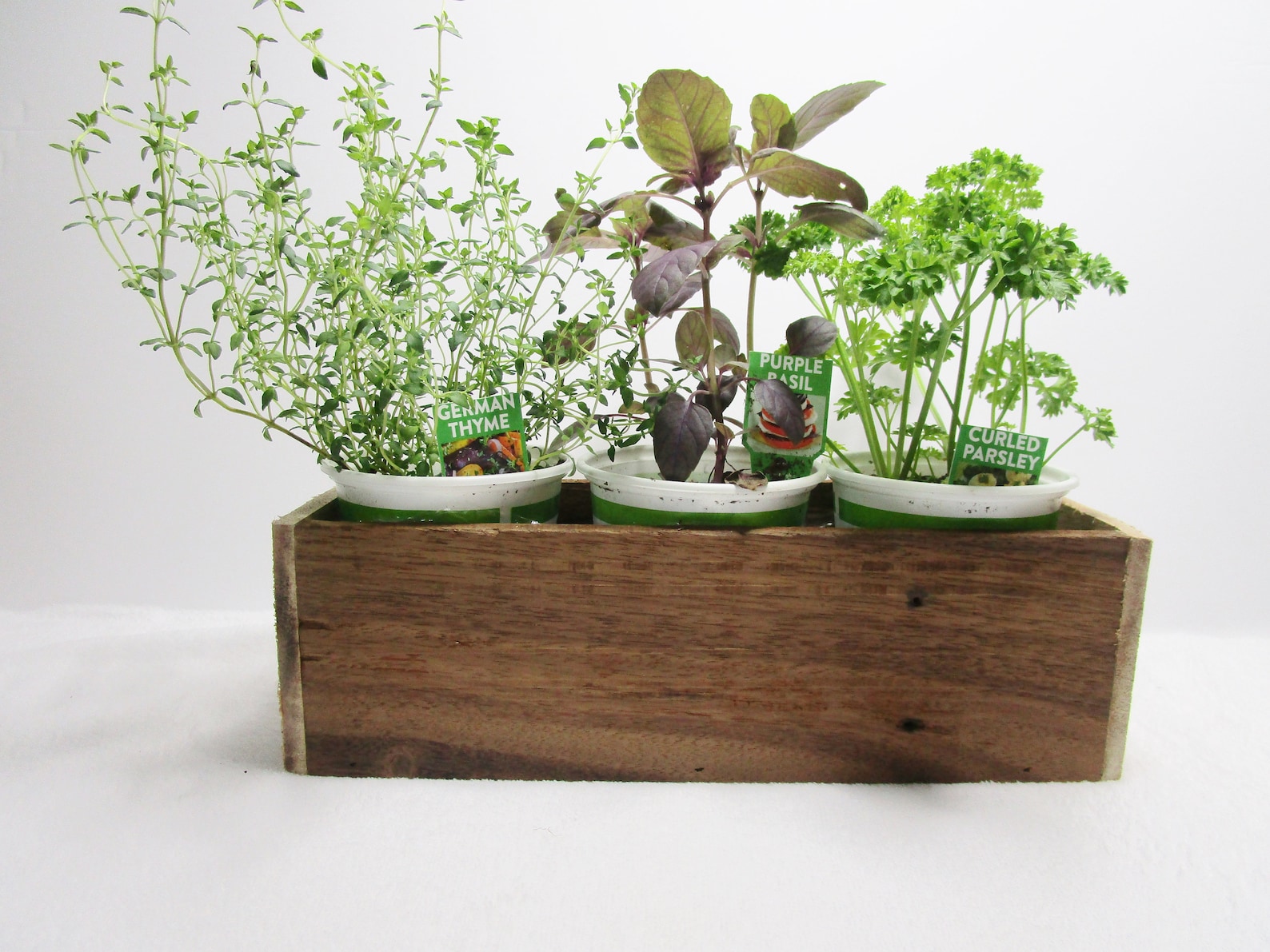 Rustic Wooden Box, Herb Box, Window Sill Box, Succulent Planter ...