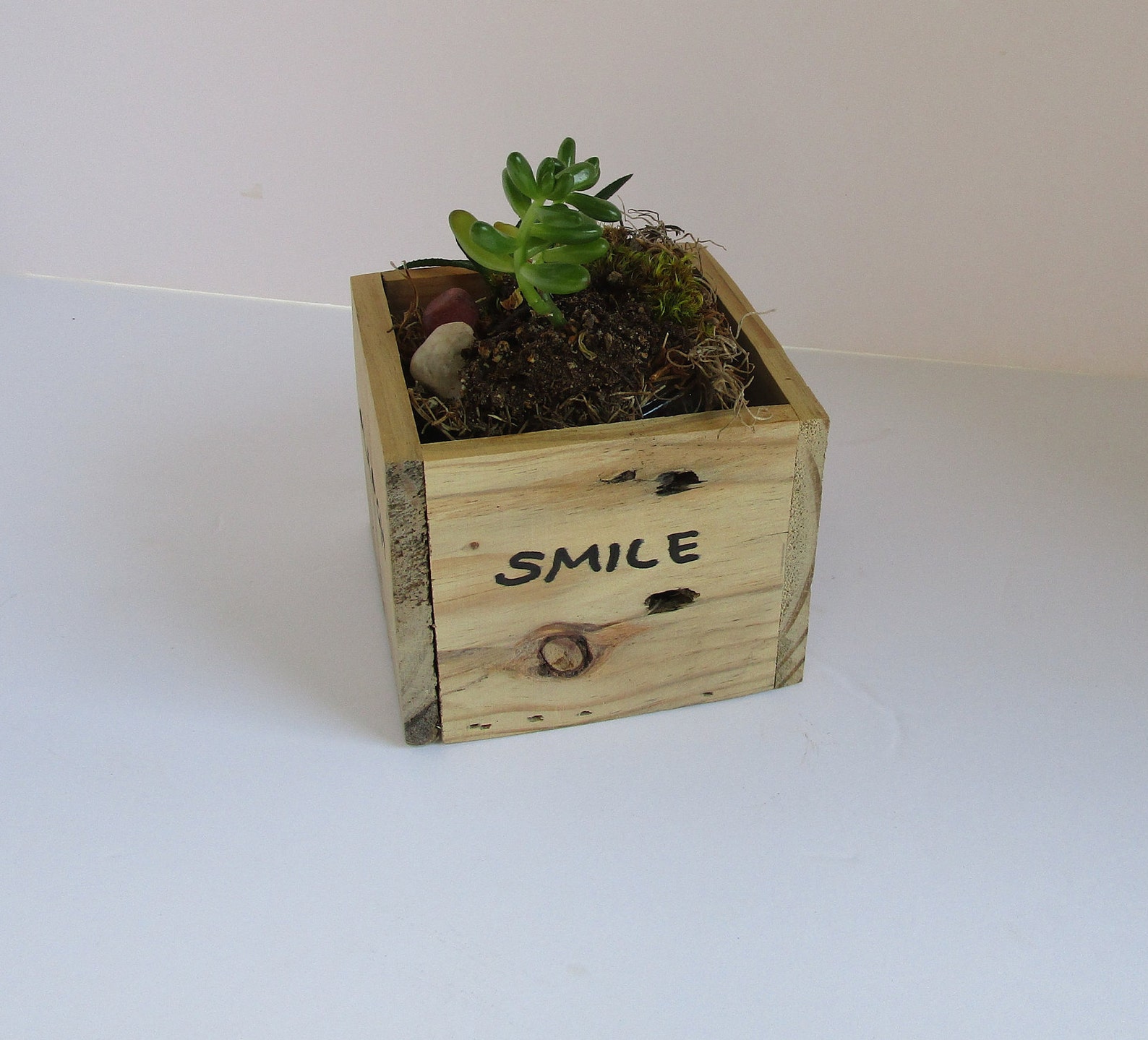 Rustic Wooden Box Herb Box Window Sill Box Succulent Etsy