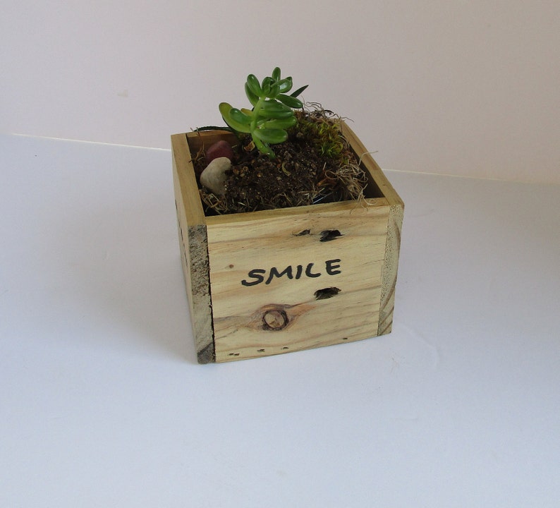 Rustic wooden box Herb box window sill box succulent Etsy