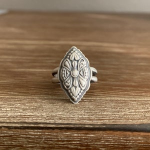 Halcyon Shield Ring - Handmade to Order- Sterling Silver Ring