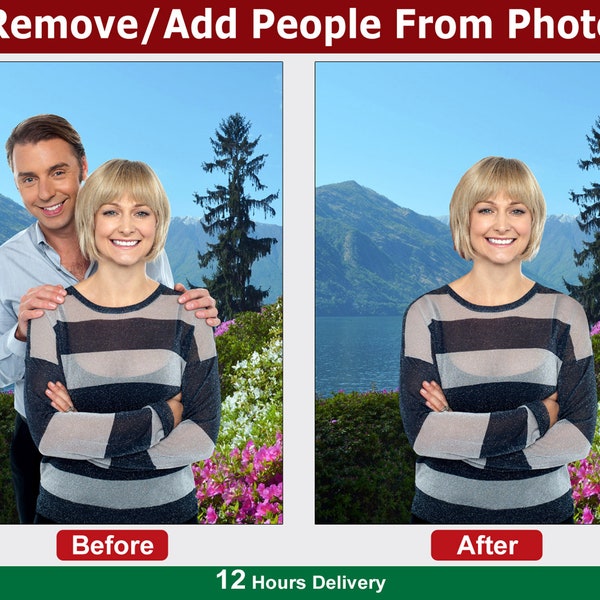 Remove person from photo, Photo editing service, Combine photos, Remove object, Photoshop service, Photo manipulation, Delete person