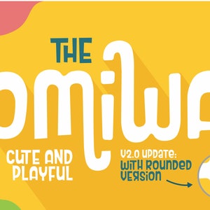Omiwa、クラフトフォント、漫画フォント、子供向けフォント、学校用フォント、赤ちゃん用フォント、子供用フォント、かわいいフォント、遊び心のあるフォント、楽しいフォント、ディスプレイフォント、Cricut フォント