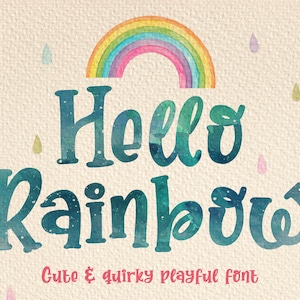 Rainbow Font, Craft Font, Cartoon Font, Kids Font, School Font, Baby Font, Child font, Cute Font, Playful Font, Fun Font, Display Font, font