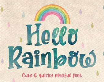 Rainbow Font, Craft Font, Cartoon Font, Kids Font, School Font, Baby Font, Child font, Cute Font, Playful Font, Fun Font, Display Font, font
