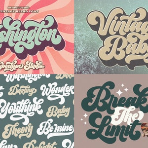Vintage Retro Font Bundle: Groovy 70s Style (OTF, TTF, WOFF) - Etsy