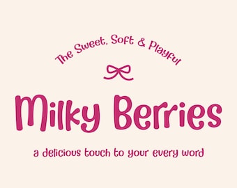 Milky Berries Font: Playful Handwritten Style (OTF/TTF/WOFF)