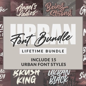 Urban Font Bundle, Brush Font, Best Seller Font, Cricut Font, Font Download, Adventure Font, Black Letter Font, Display Font, Clothing Font