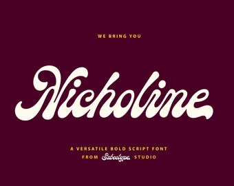 Vintage Retro Font: 70s Groovy Lettering (OTF/TTF/WOFF)