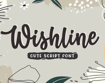 Farmhouse font, Cute script, Kids Font, canva font, display font, Procreate font, fun font, birthday font, clothing font, girl font, fonts,