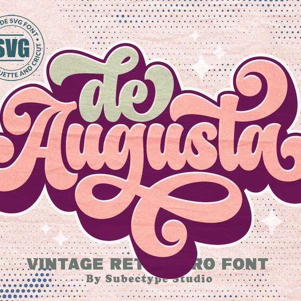 Retro font, Vintage Font, Groovy Font, Alphabet Font, 70s Font, Swirl Font, Lettering Font, Procreate Font, Canva Font, Nostalgic Font