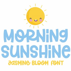 Fonte Jasmine Bloom, Fonte de exibição, Fonte decorativa, Fonte de ornamento, Fonte de flores, Fonte doce, Fonte feminina, Fonte artesanal, Fonte tropical, Fontes divertidas,