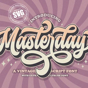Nostalgic Font, Vintage Font, Groovy Font, Retro Font, 70s Font, Swirl Font, Swoosh Font, Procreate Font, Disco Font, Alphabet font,