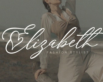 Calligraphy Wedding Font: Elegant Heart Swash Script