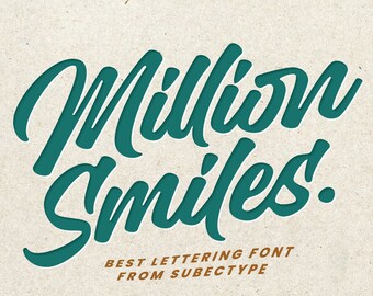 Million Smiles Font: Casual Bold Script (OTF, TTF, WOFF)