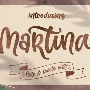 Martina In Cursive Martina Font, Craft Font, Procreate Font, Poster Font, Clothing Font ...