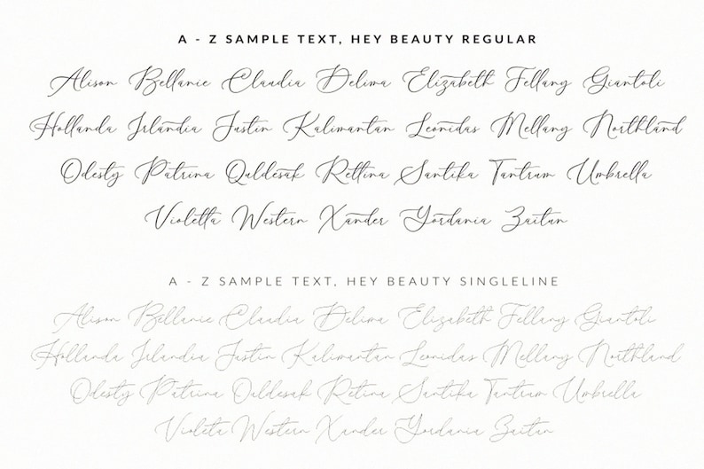 Hey Beauty Calligraphy Font: Single Line Sketch (OTF, TTF, WOFF) - Etsy
