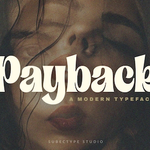 Payback Modern Serif Font: Luxury Logo, Branding Font