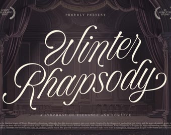 Winter Rhapsody Calligraphy Font: Chic Wedding Invitation Font