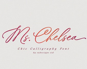 Ms. Chelsea Calligraphy Font: Chic Script for Wedding Invitations