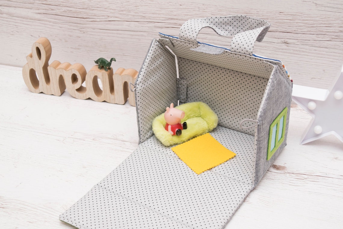 Toy Doll House . Play Bag Dollhouse for Small Favorite Toys Etsy